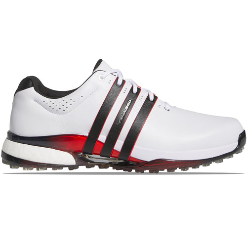 Tour360 25 Spikeless Golf Shoes White/Black/Red - SS25