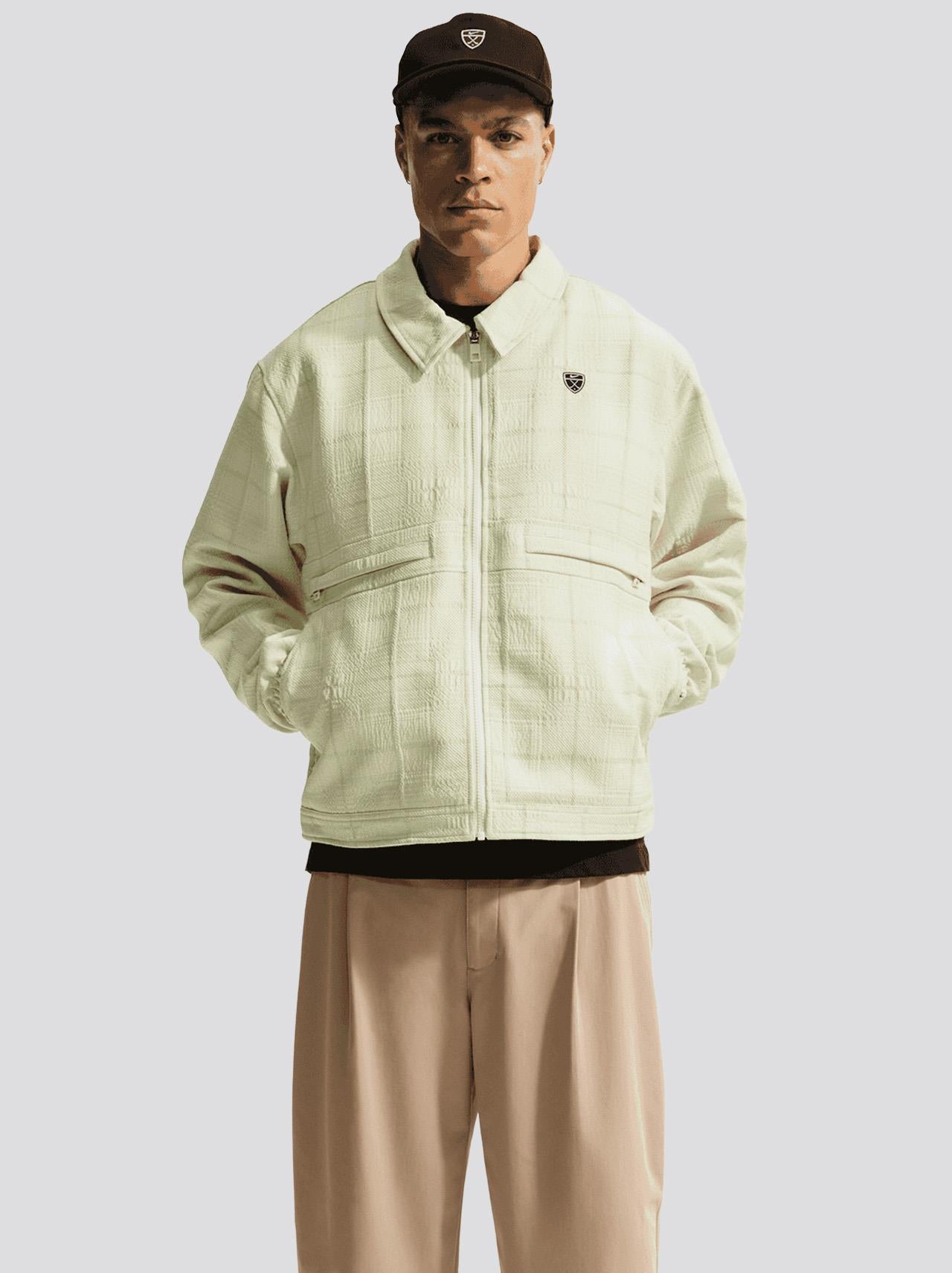 Tartan Loose Jacket Sail/Black