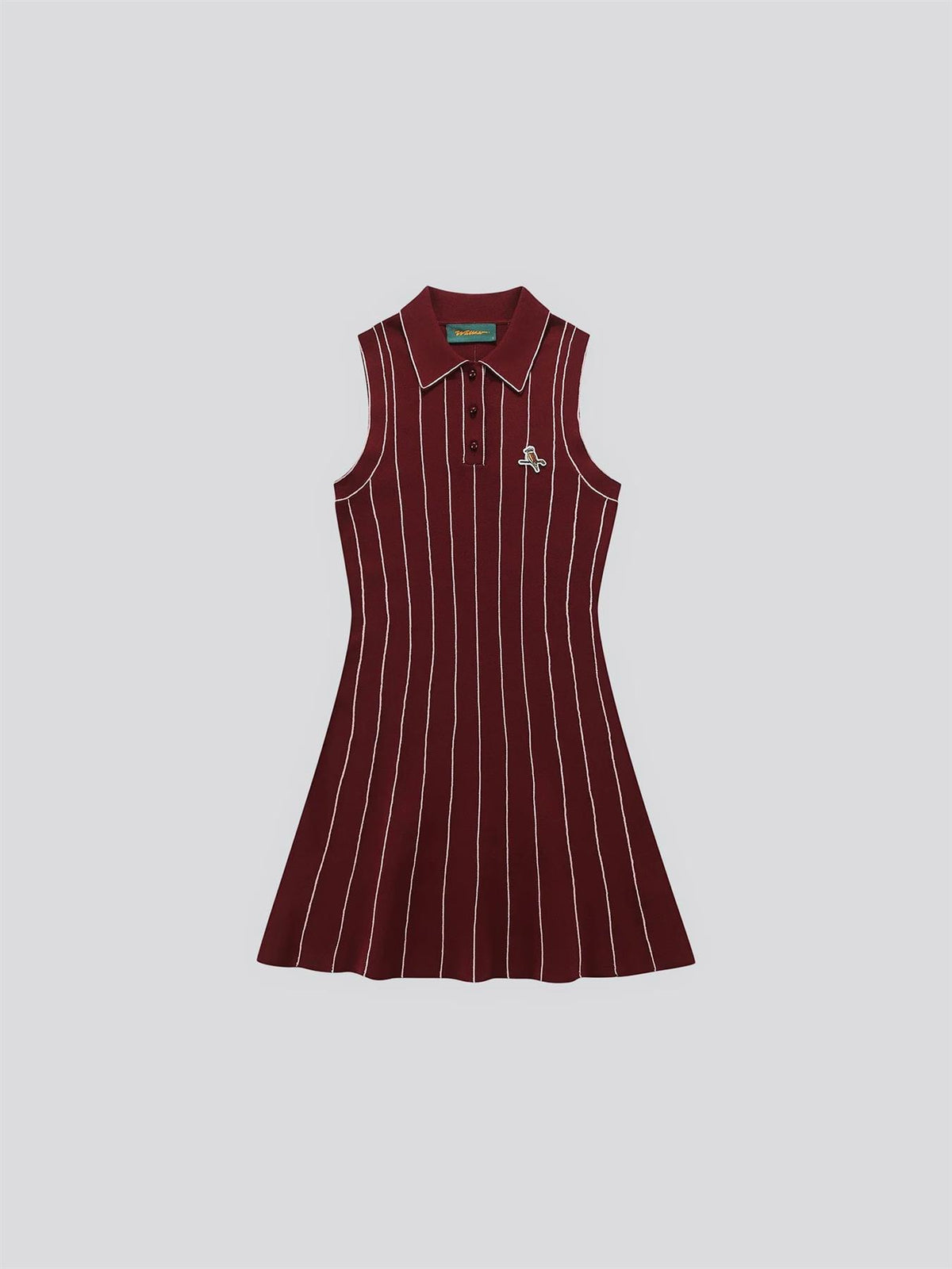 Country Club Knit Dress Maroon/Pink