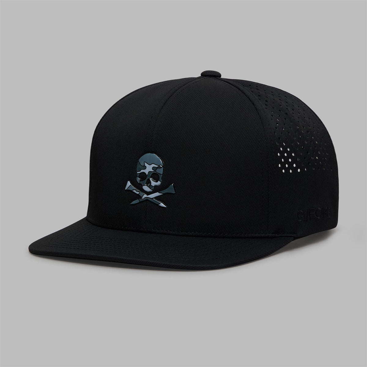 Skull & Tees Perforated Delta 110 Snapback Onyx