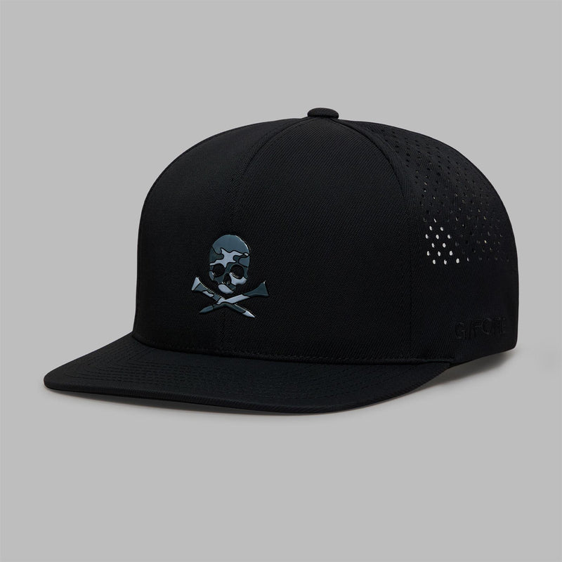 Skull & Tees Perforated Delta 110 Snapback Onyx