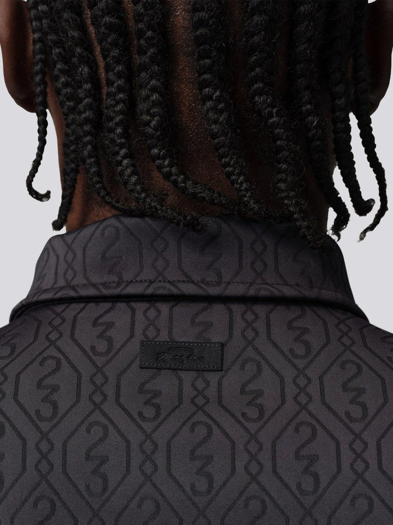 Golf Jacquard Polo Black