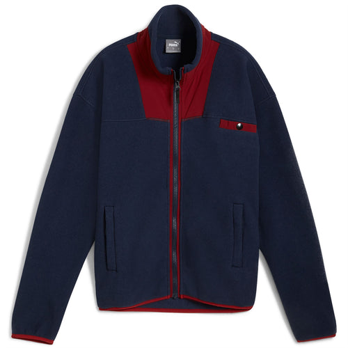 Womens Charley Fleece Full Zip Deep Navy/Intense Red - AW24