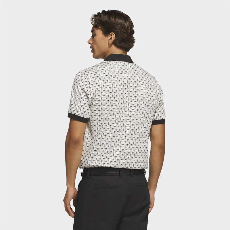 Originals All Over Trefoil Polo Black/Chalk White