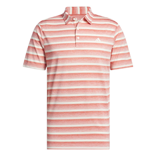 Two-Colour Stripe Regular Fit Pique Polo Pink/White - SS24