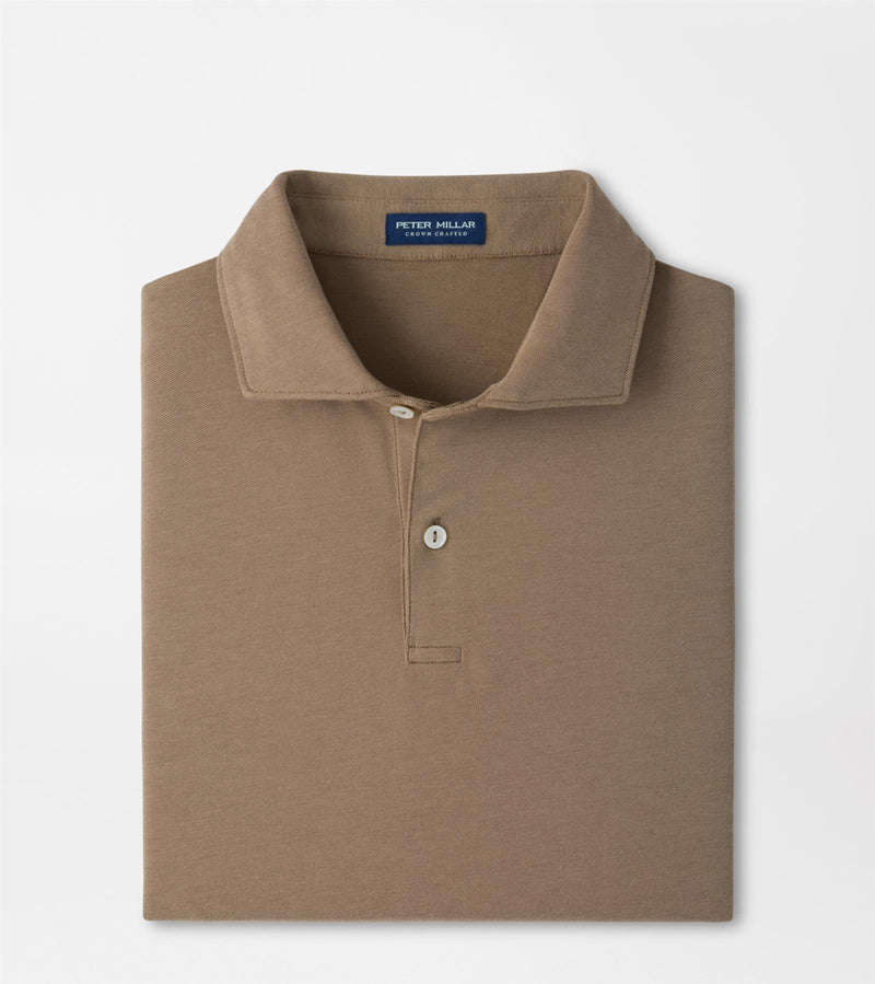 Albatross Cotton Blend Pique Polo Light Mocha