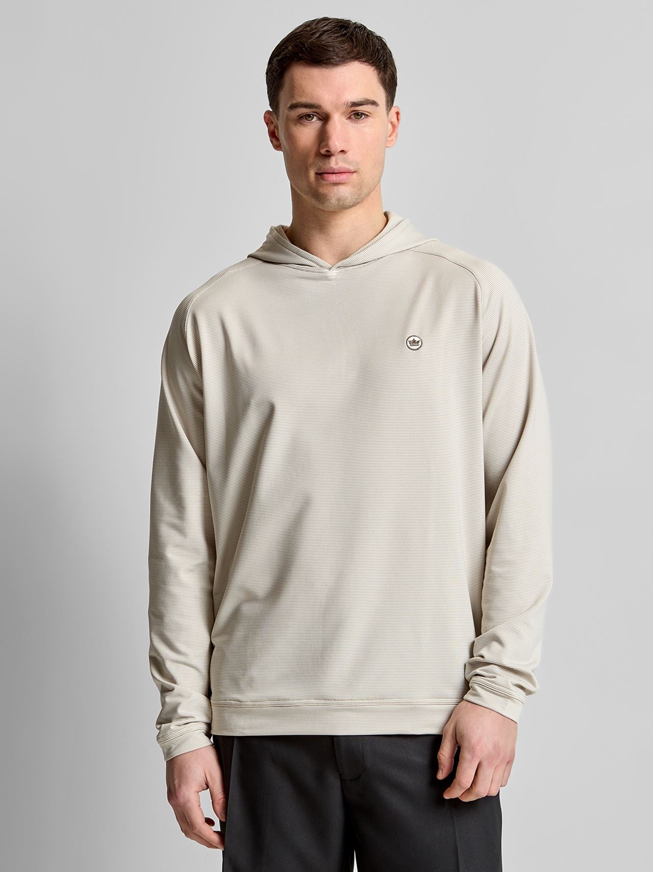Pine Sugar Stripe Performance Hoodie Biscuit