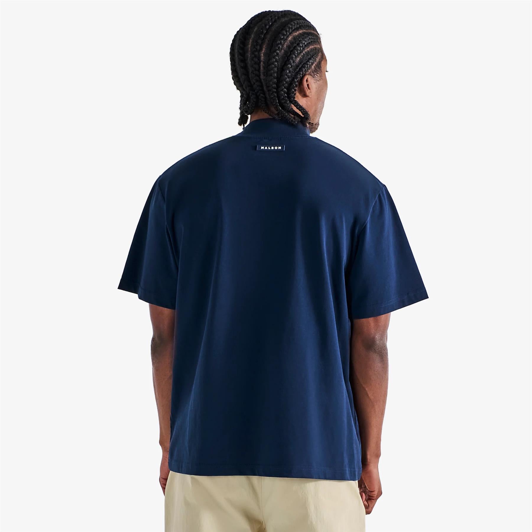 Malbon Golf MARE MOCKNECK Tシャツ 半袖 White Navy 送料込み MARE MOCKNECK TEE – Malbon Golf