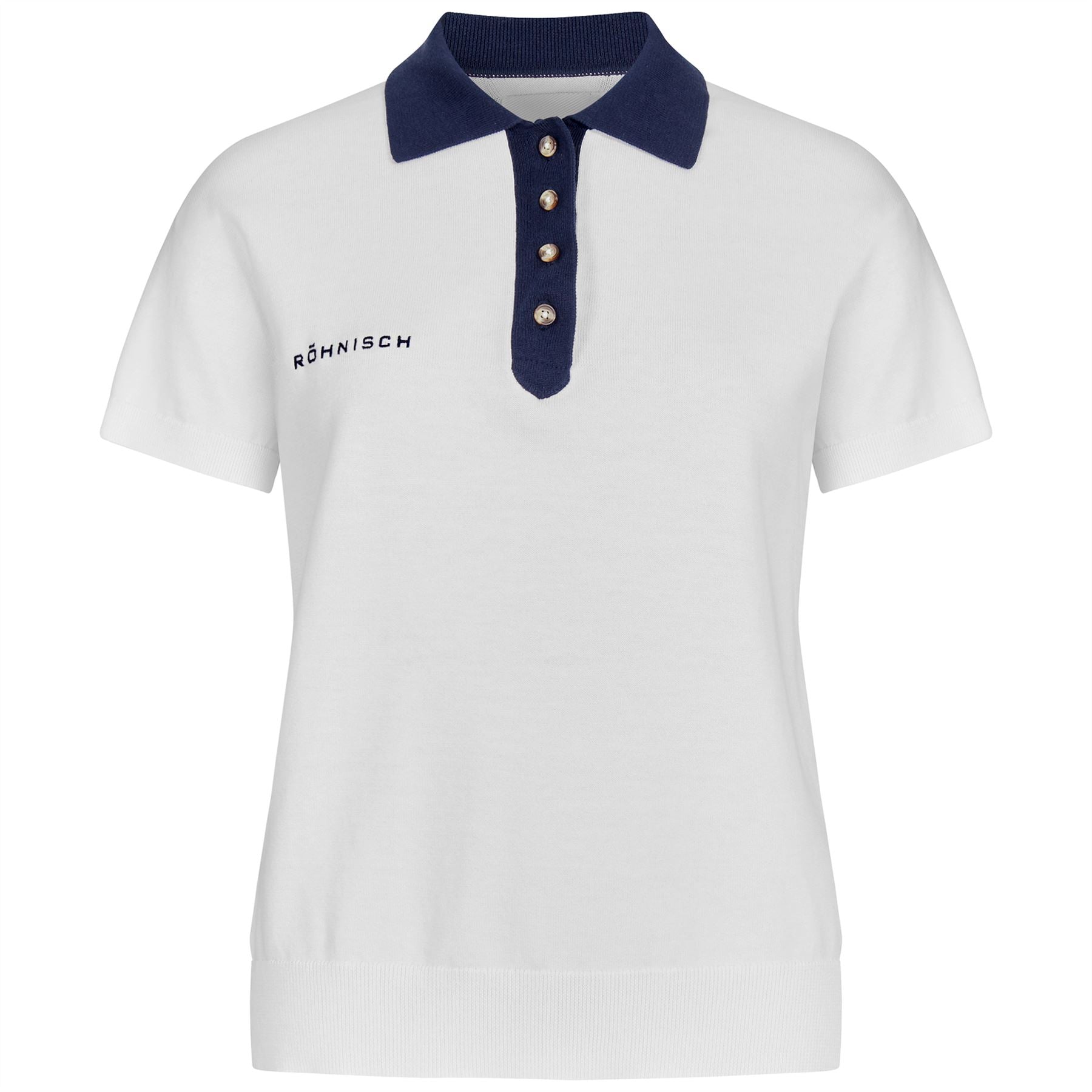 Logo Knit Polo White