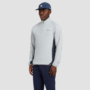 Quarter Zip Tech Mid Layer Sky Grey