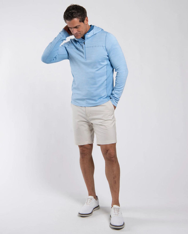 Liam Hooded Half-Zip Vapor Blue