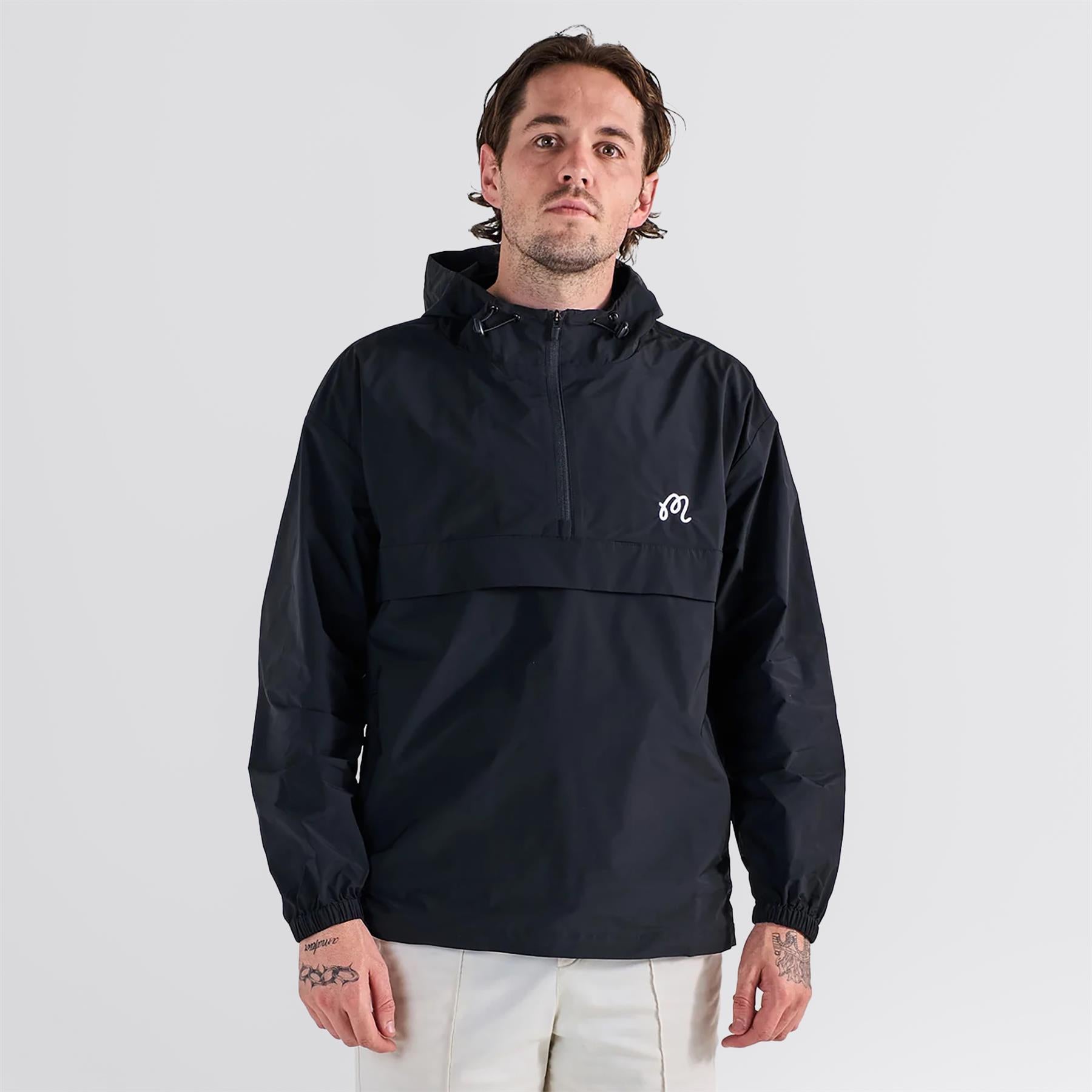 Evergreen Nylon Anorak Black