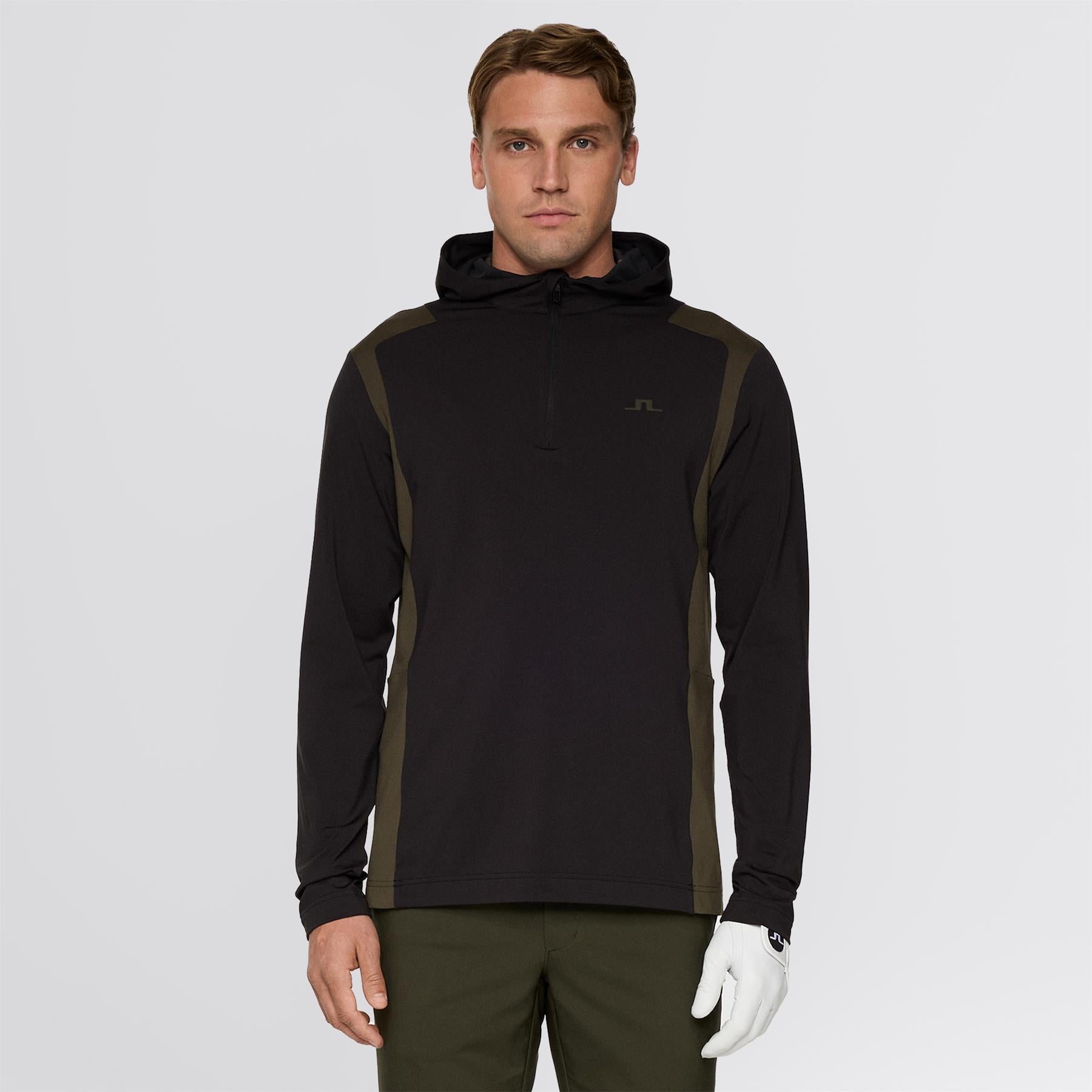 Lukas Quarter Zip Hoodie Black
