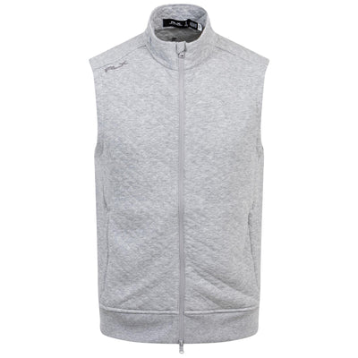 RLX Classic Fit Full Zip Pefromance Pique Gilet Andover Grey - SS24