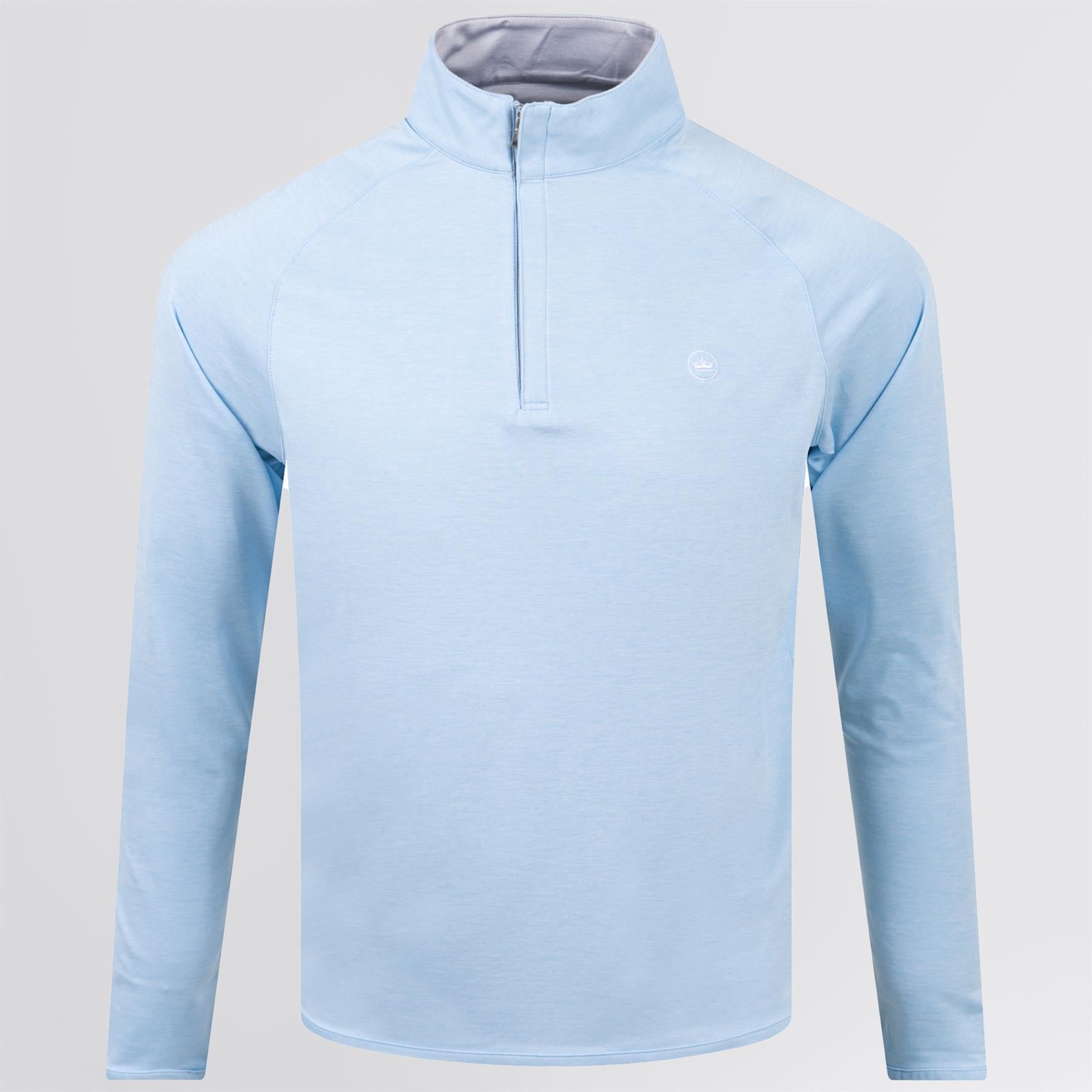 Stealth Performance Quarter Zip Mid Layer Blue Frost