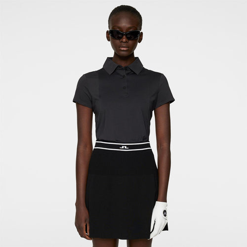 Lexa Stretch Jersey Polo Black