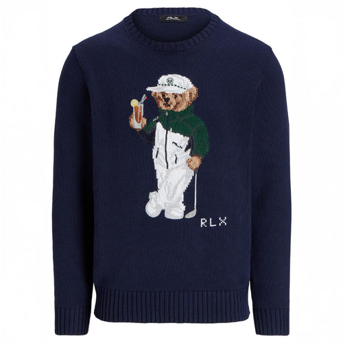 RLX Bear Cotton Knit Sweatshirt Refined Navy - SS25