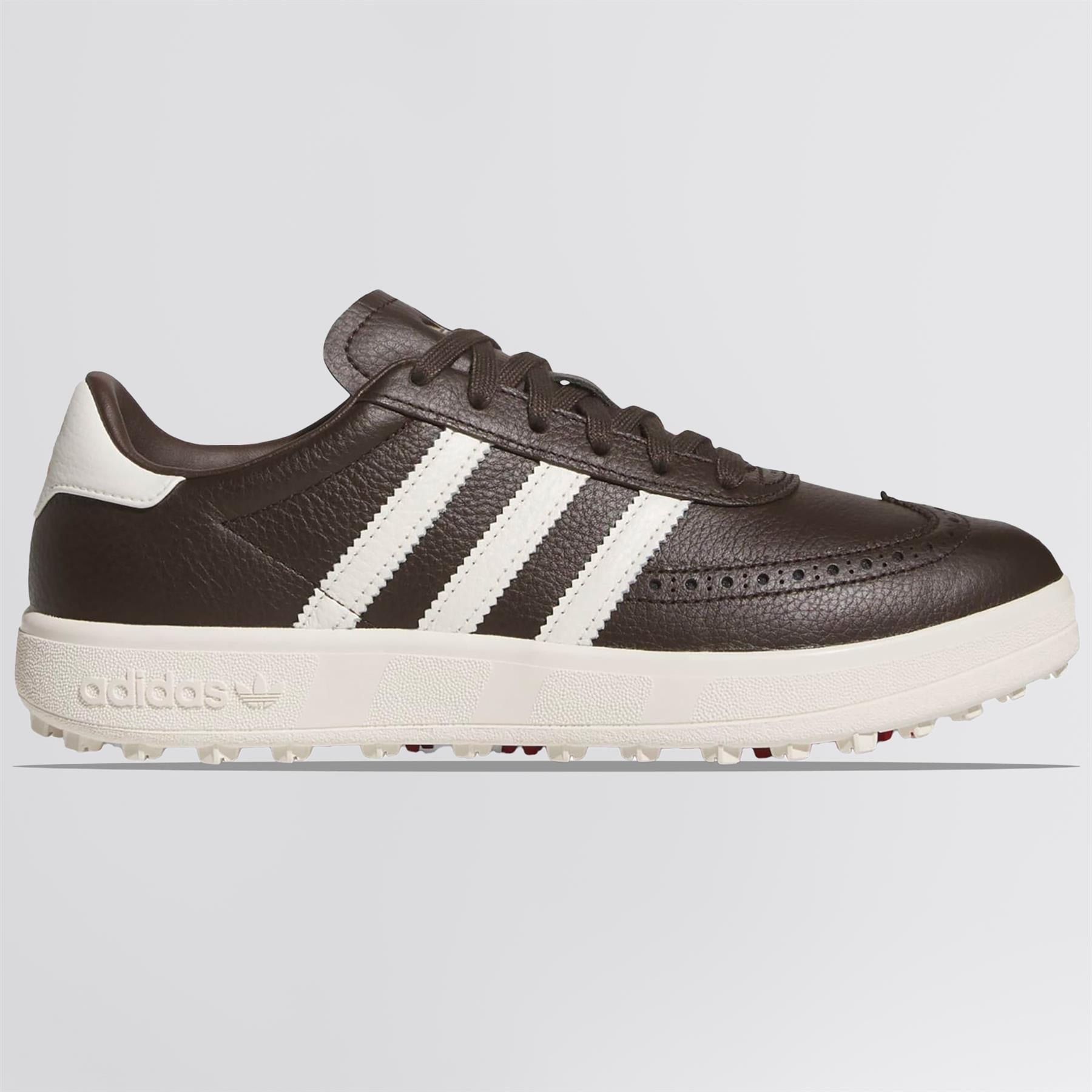 Coursecup Spikeless Golf Shoes Dark Brown/Off White/Better Scarlet