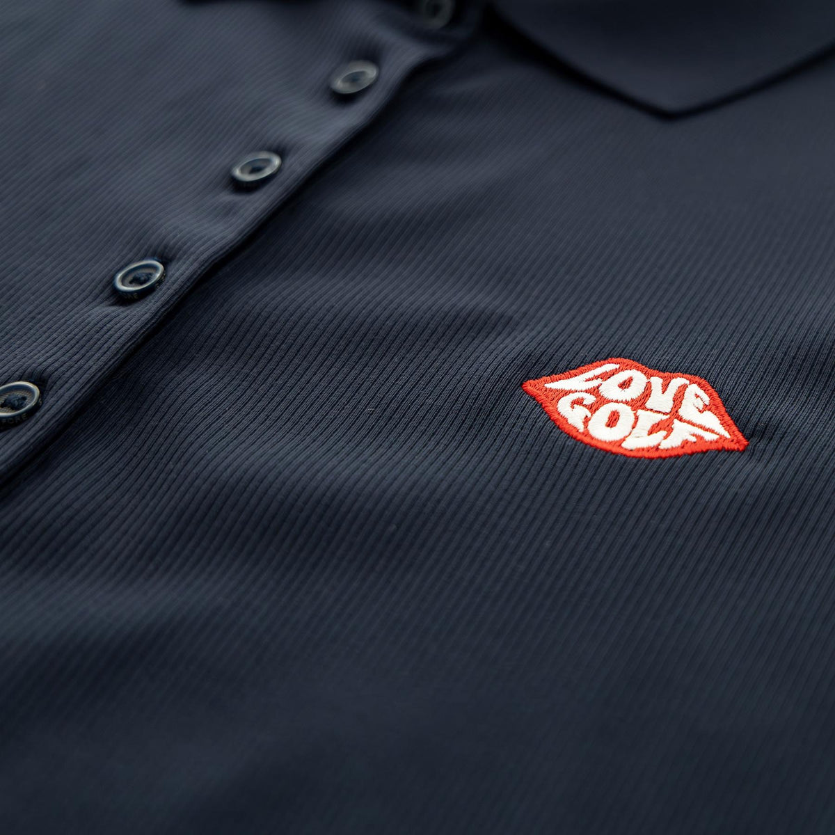 G/FORE x TRENDYGOLF Love Golf Ribbed Tech Nylon Polo Twilight