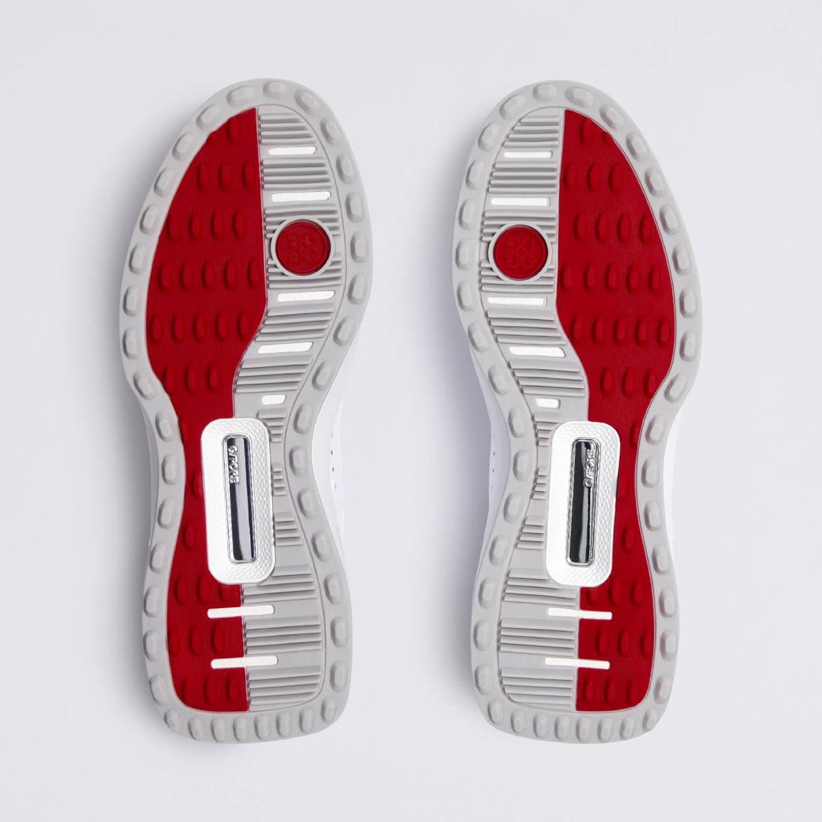 G.112 Embossed Heart G'S Spikeless Golf Shoes Snow/Silver