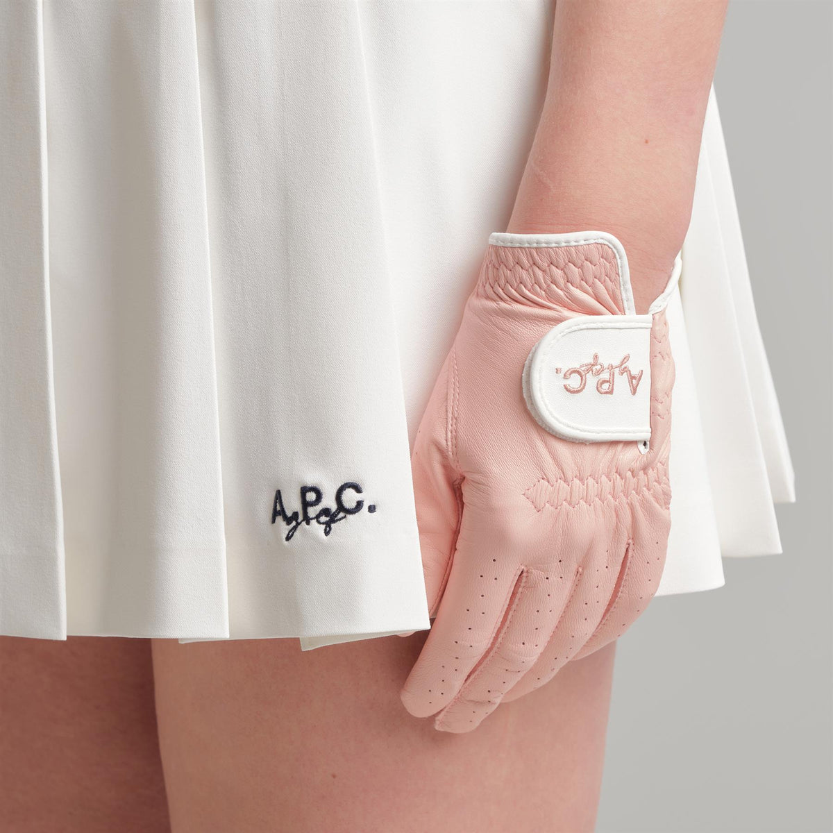 Aude Pleated Skirt White