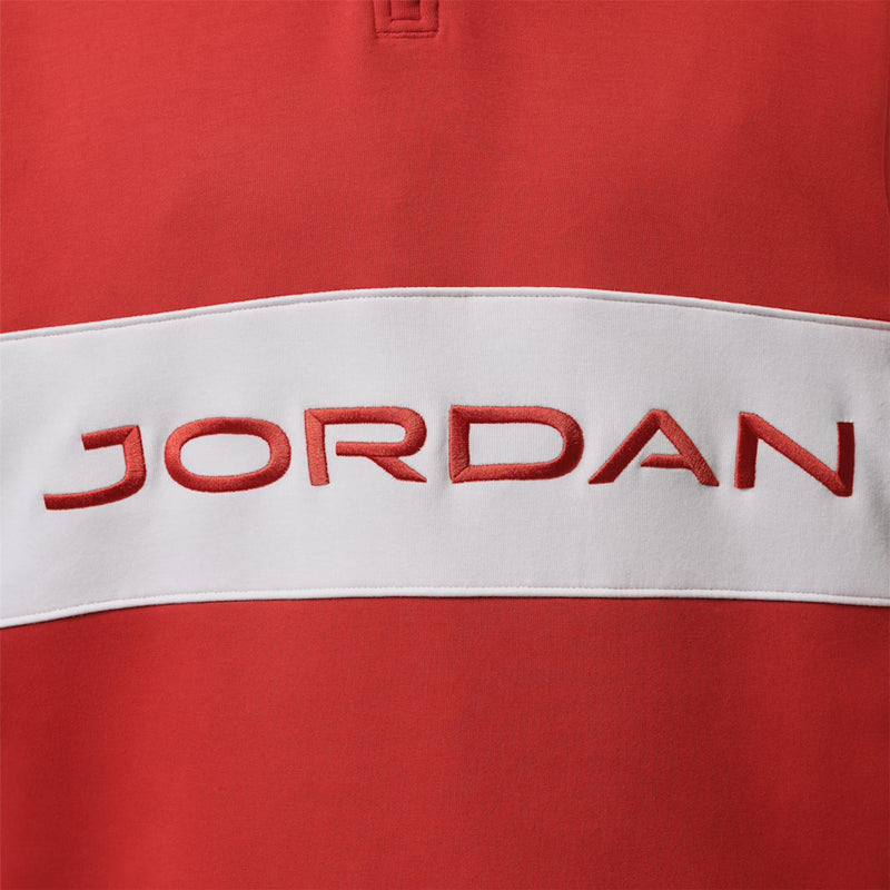 Jordan Dri-FIT Golf Half Zip Mid Layer Mystic Red/Sail
