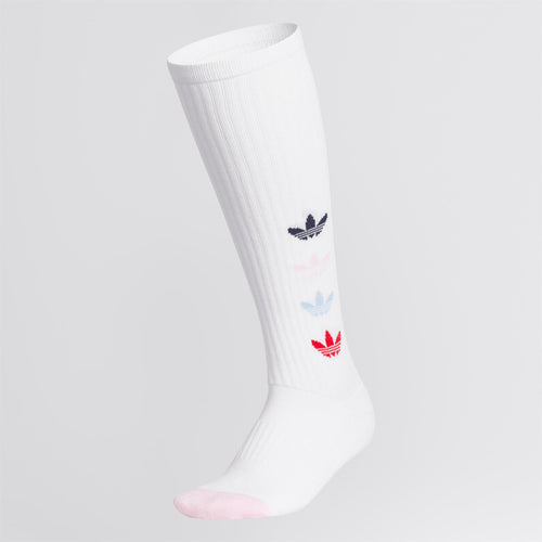 Trefoil Knee-High Golf Sock White