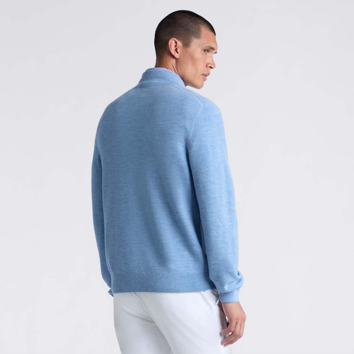 The Club Merino Wool Quarter Zip Sweater Willow
