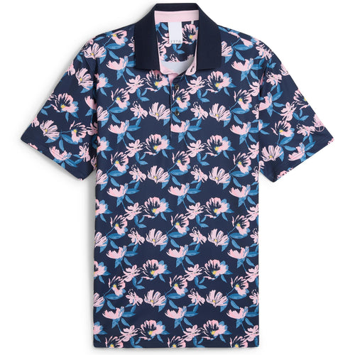 x AP Spring Florals Polo Deep Navy/Pale Pink - SS25