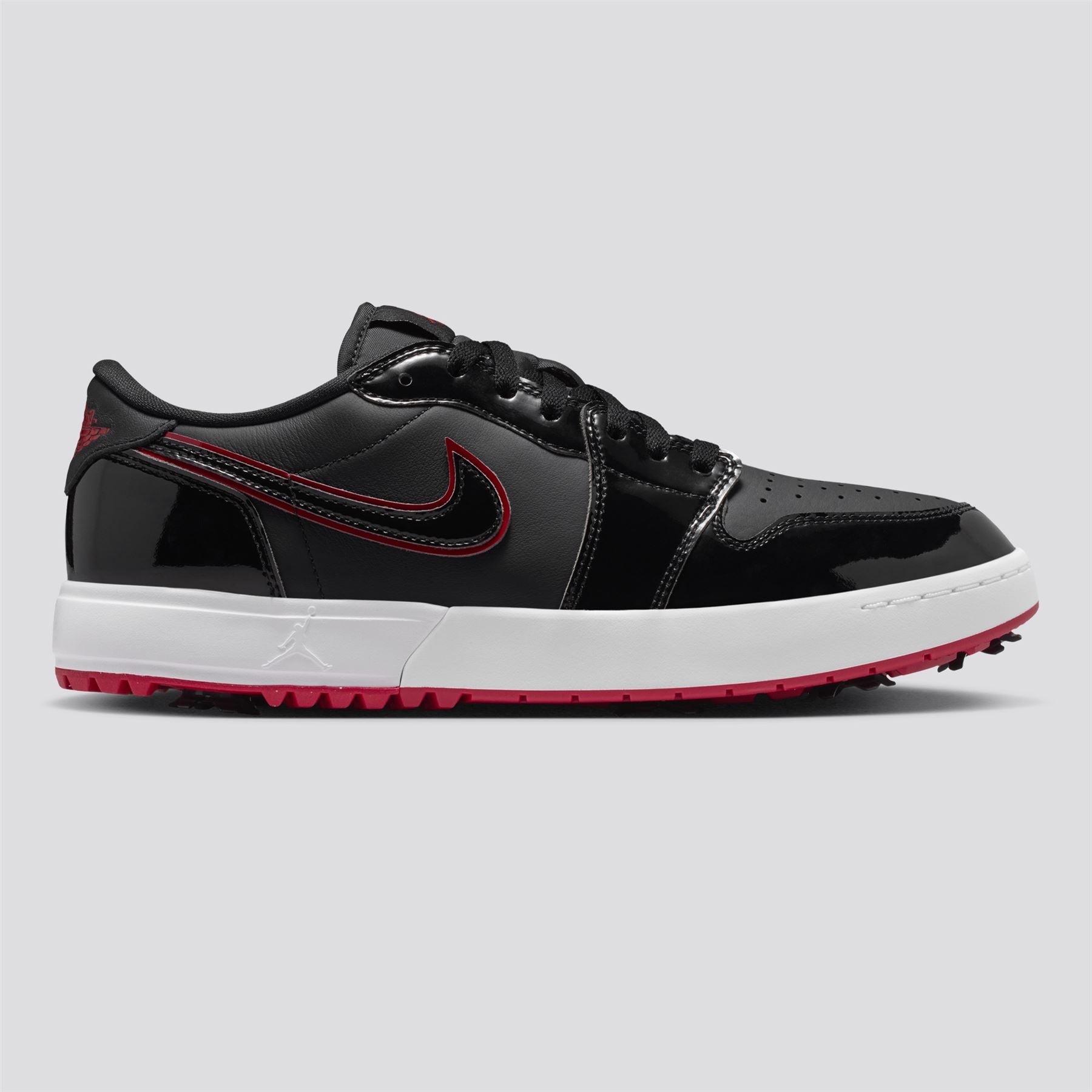 Air Jordan 1 Low Spiked Golf Shoes Black/Varsity Red/White