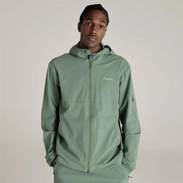 Malbon Golf Performance Full Zip Shell Jacket Forest