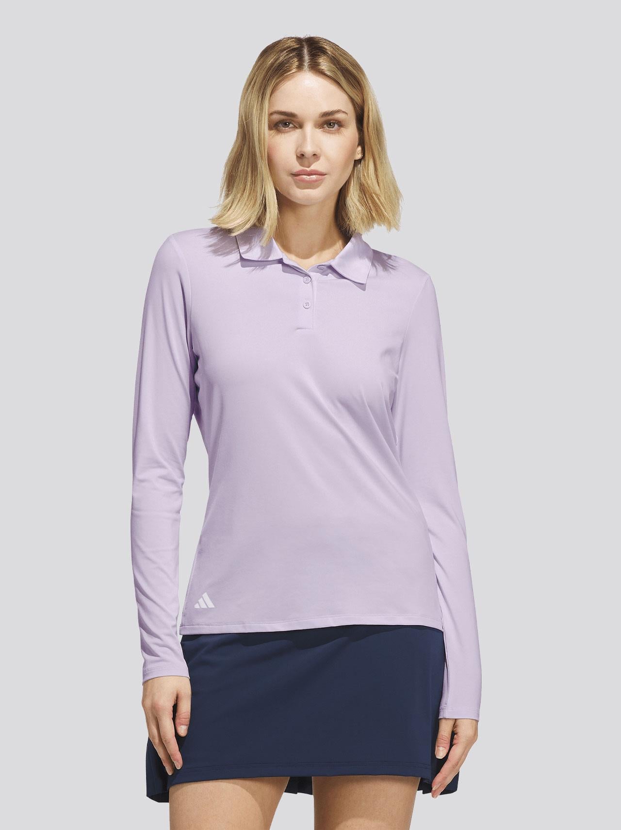 Performance Long Sleeve Polo Shirt Frozen Purple