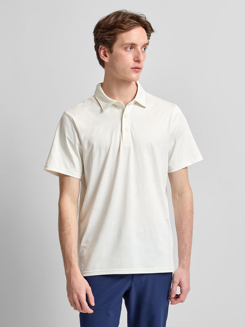 Jacquard Knit Polo Cream