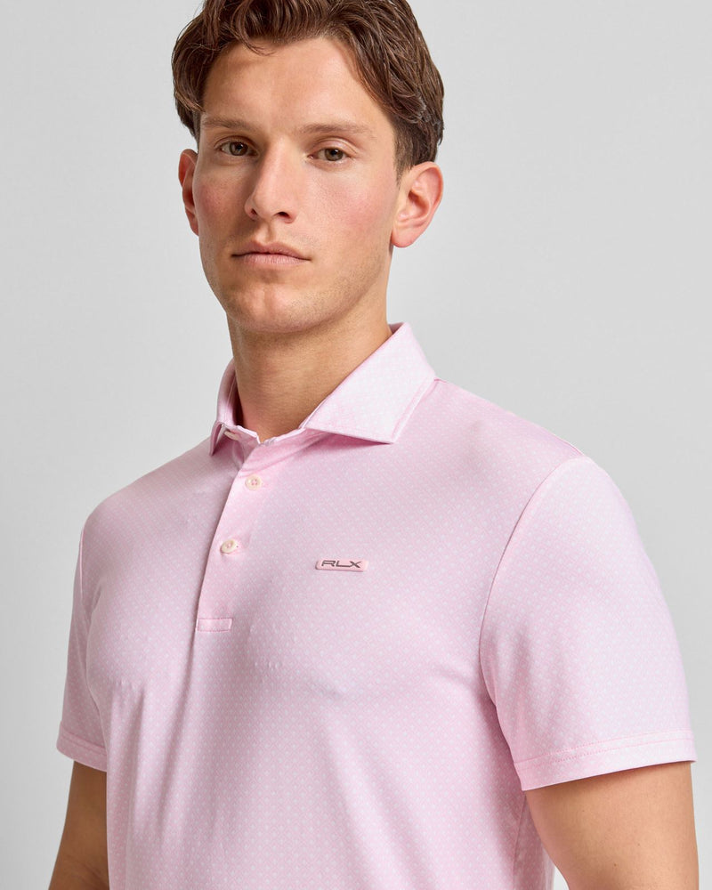 RLX Tailored Fit Lightweight Airflow Polo Carmel Pink Magnolia Diamond
