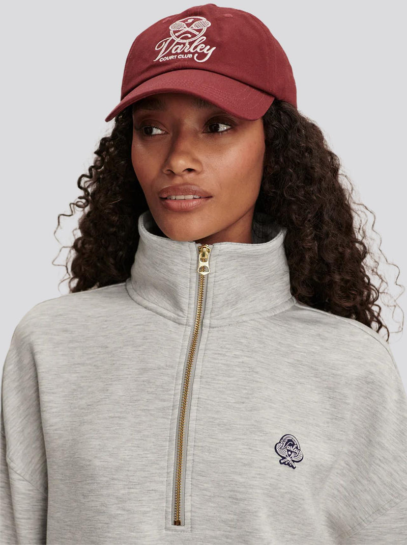 Bertie Half Zip Sweat Light Grey Marl