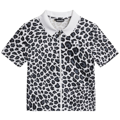 Damen-Hemd mit Violette-Print, BW, Leopard – W23