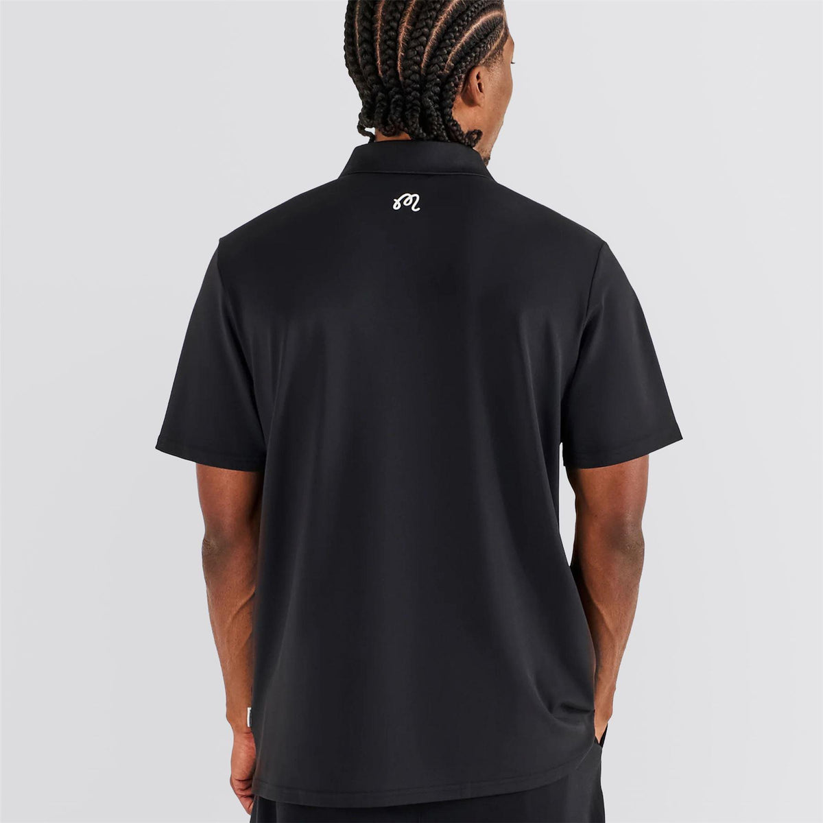 Evergreen Block Placket Polo Black