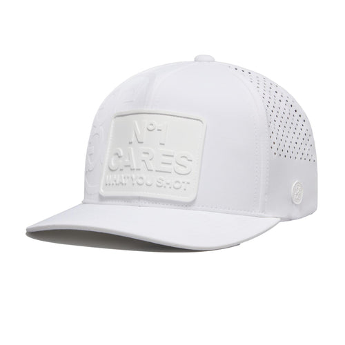 N°1 Cares Patch Perforated Delta Snapback Hat Snow - SS25