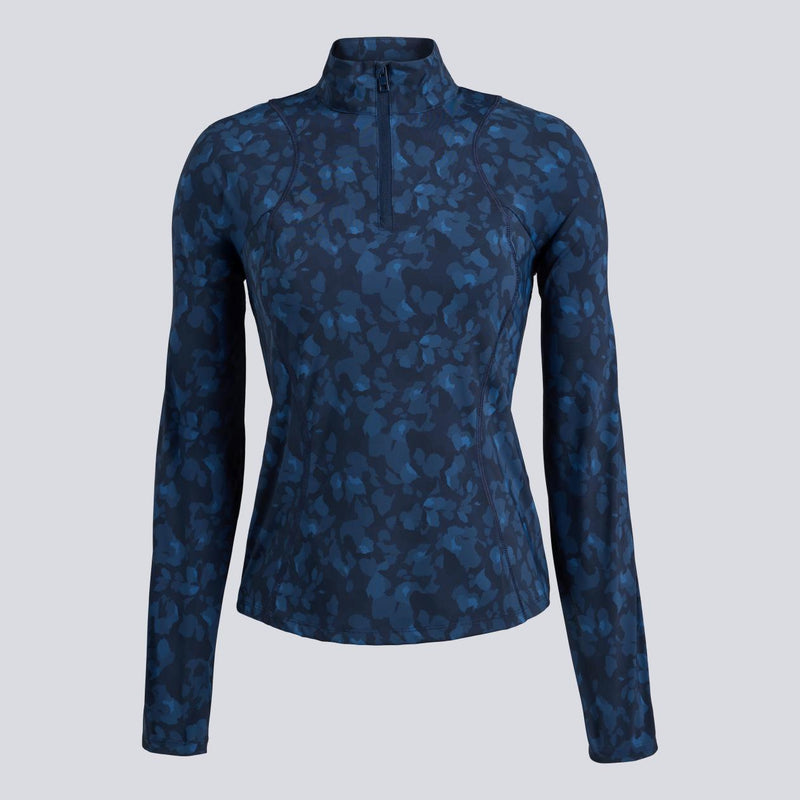 Petal Silky Tech Nylon Quarter Zip Pullover Twilight