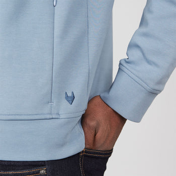 Premium Essentials Zip Neck Sweat Blue