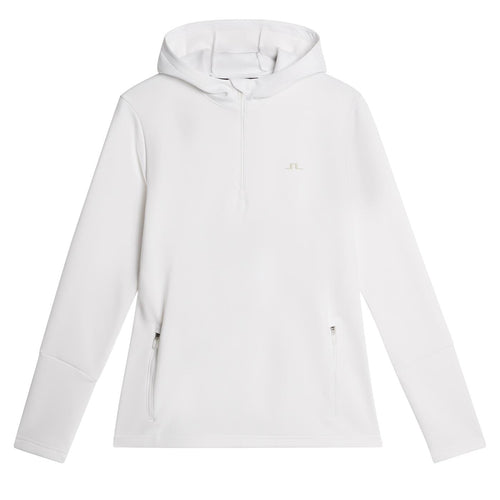 Womens Aerial Quarter Zip Hoodie White - SS25