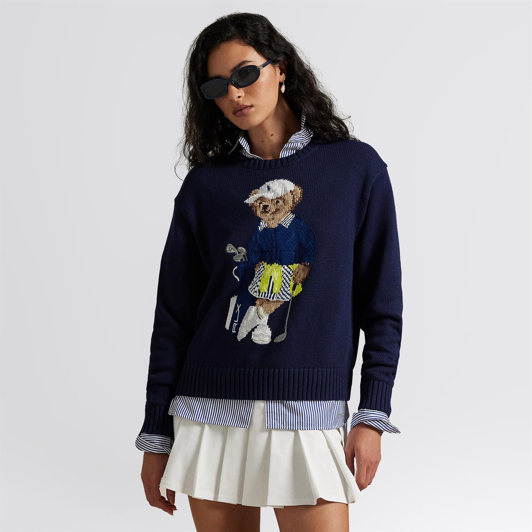 RLX Polo Bear Crewneck Sweater Refined Navy