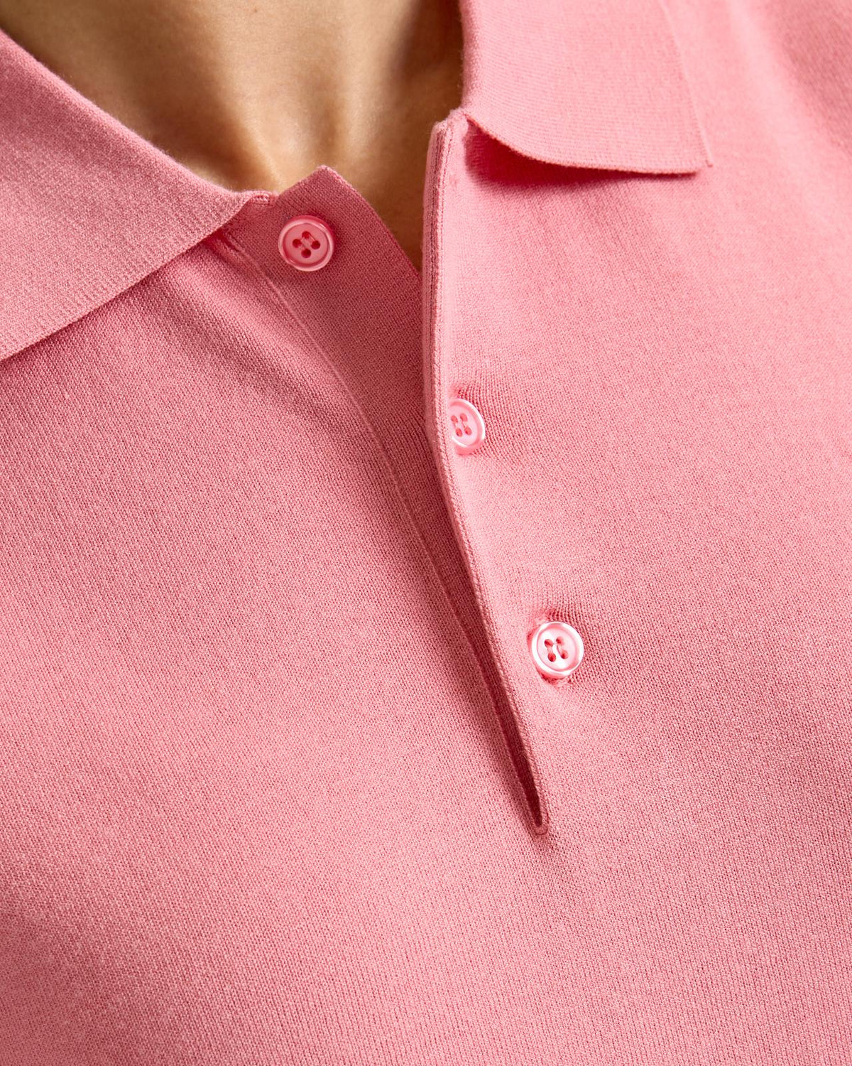 Blake Knit Polo Flamingo Plume