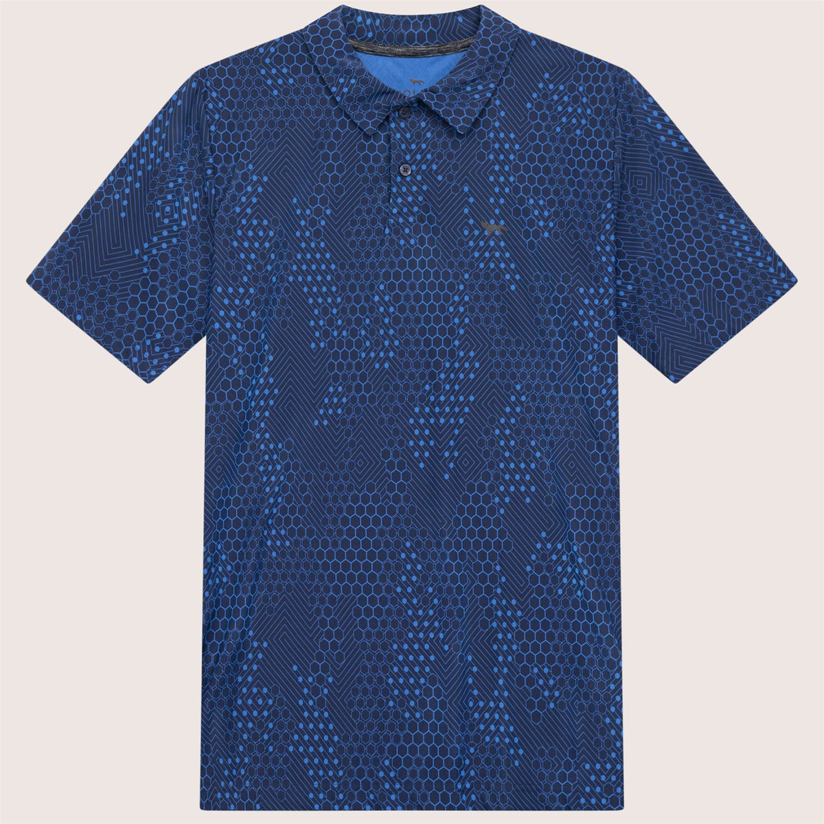 AOP Tech Camo Polo Blue