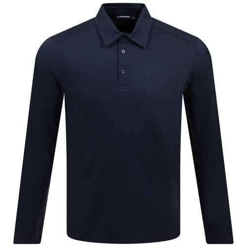 Asher Regular Fit LS Cotton Polo JL Navy - SS24