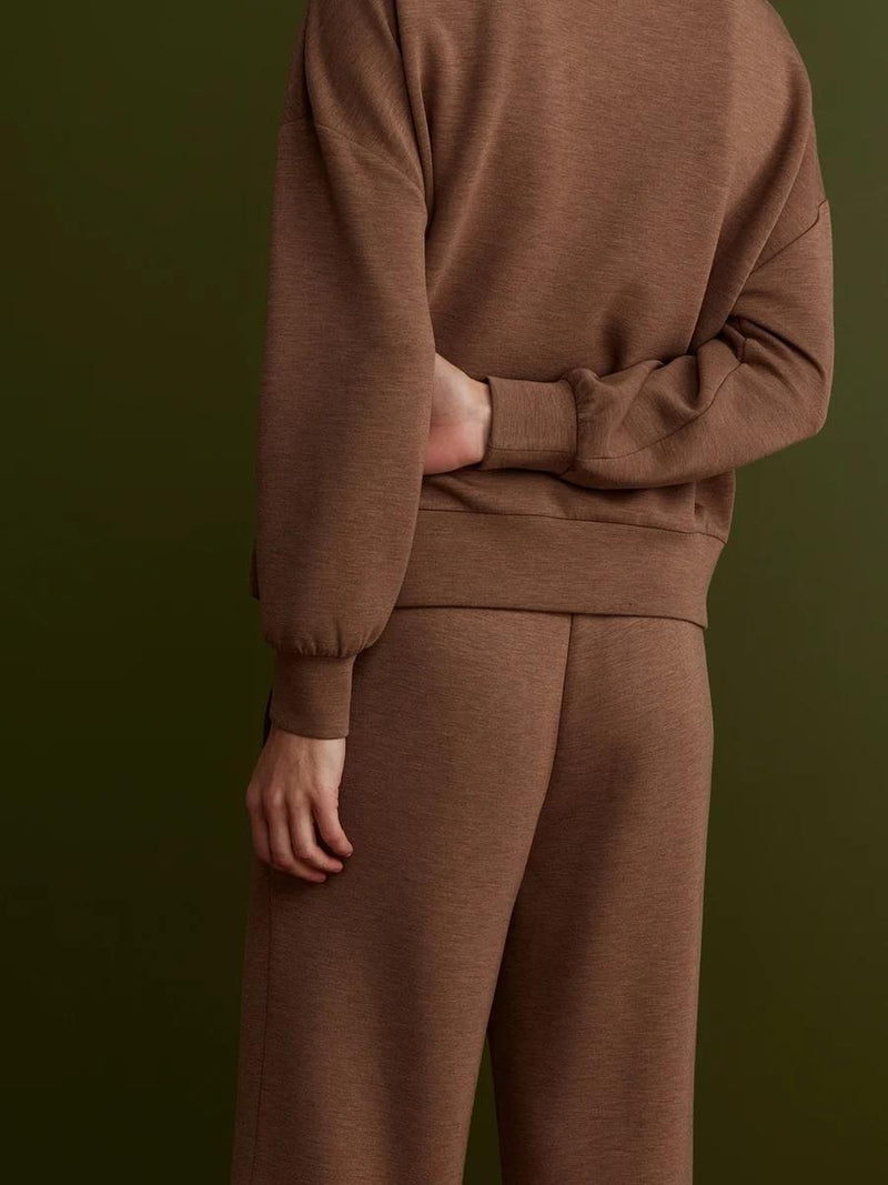 The Wide Leg 28 Inch Trousers Golden Bronze Marl