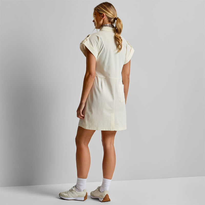 Sleeve Rolled Dress Cream