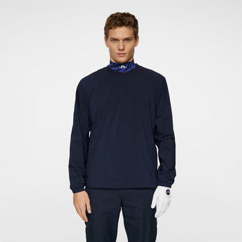 J.Lindeberg JL Pro Crew Neck Windbreaker Navy | TRENDYGOLF UK