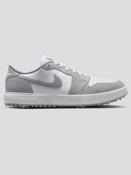 Jordan Golf Air Jordan 1 Low Spiked Golf Shoes Wolf Grey/White