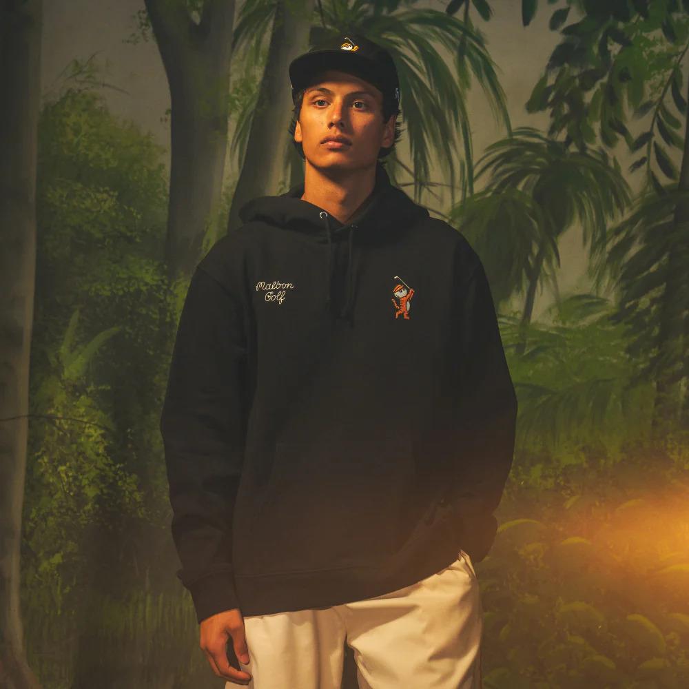 Malbon Golf Tiger Buckets Hoodie Black | TRENDYGOLF UK